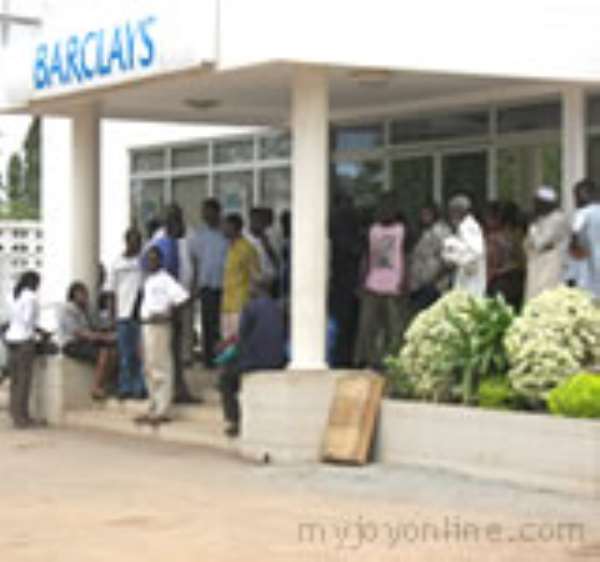 Barclays Bank workers on strike